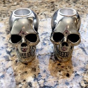 Skull Candle Stick Holders